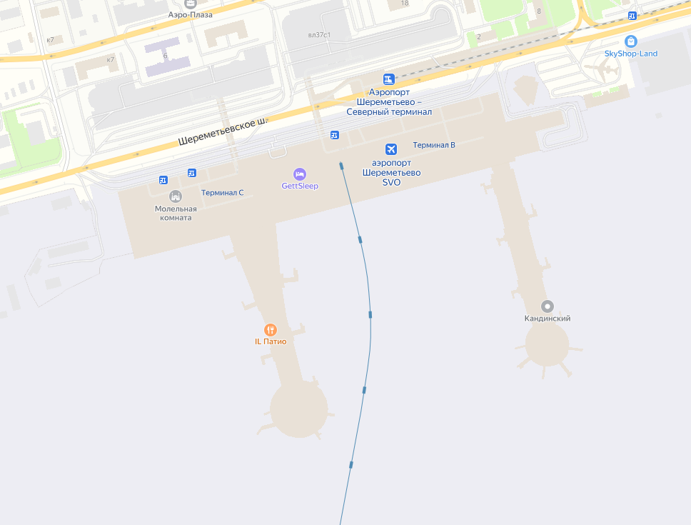 схема расположения терминалов b и c Шереметьево